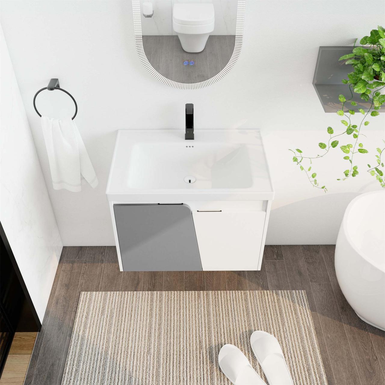 Ebern Designs Verba 18.5'' Single Bathroom Vanity with Ceramic Top ... Ebern Designs Verba 18.5'' Single Bathroom Vanity with Ceramic Top ...